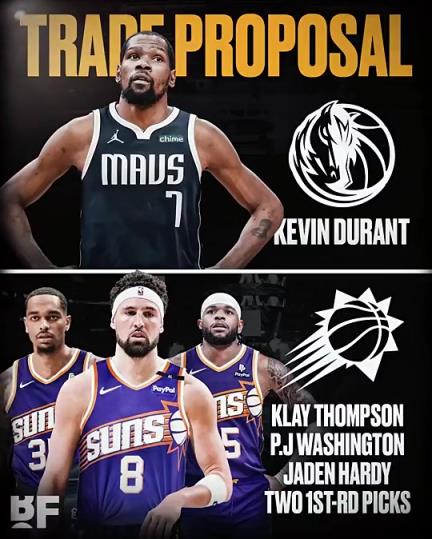 和歐文濃眉組三巨？美媒：獨行俠可用克萊+PJ+哈迪+倆首輪去換KD